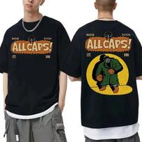 Dainininkė Mf Doom Madlib Madvillain Dvipusiai grafiniai marškinėliai Unisex laisvi hip-hop marškinėliai Unisex moteriški vilnos medvilniniai marškinėliai L black