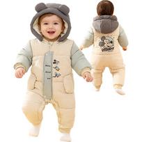 Disney peliuko Mikio žiemos kombinezonas su gobtuvu ir pašiltinimu 66/44 beige