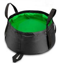 8.5L Ultra-light Portable Foldable Folding Washbasin Basin Outdoor Survival Travel Camping Equipment Hiking Accessories žalia