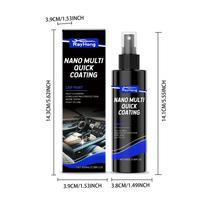 Nano Car Interior Agent Spray Automotive Dashboard Seat Leather Rubber Stains Remover Cleaning Refurbish Cleaner Car Maintenance black