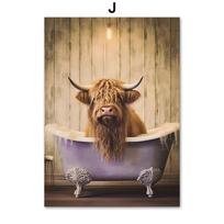 Juokingas vonios humoras Zebra Žirafa Liūtas Kiaulė Šuo Katė Galvijai Pingvinas Pelėda Siena Namų dekoras Tualetas Plakatas Meno spaudinys Drobės tapyba 30X40cm No Framed