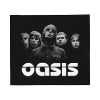 O-Oasis Rock Band Blanket Flannel Spring Autumn  Breathable Soft Throw Blankets for Bedding Bedroom Bedspreads 30x40in gray