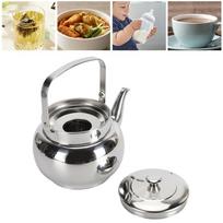 Hammered Finish Stainless Steel Teapot 1L Capacity Stovetop Tea Kettle Serving Tea Pot  Home Use 1# gray