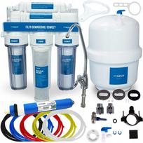 RO5 reverse osmosis water filter, transparent housing