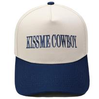 KISSME COWBOY Truck driver hat embroidery retro color matching baseball cap men's and women's casual hat tide 56-58cm adjustable beige