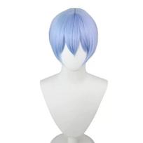Neon Genesis Evangelion Rei Ayanami Cos Light Blue Wig, Women's Synthetic Wig for Party Events dangaus mėlyna spalva