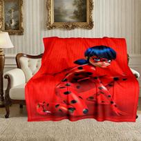 1pc Ladybug Blanket, Home Printed Throw Blanket - Soft Blanket Gift for Family, Washable Sofa Bed Blanket 75x90cm
