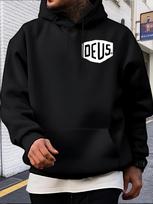 Heavyweight hoodie - Black Pullover Sweatshirt with DEUS Graphic XL black