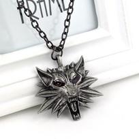 The Witcher 3 Originalus Vilko Galvos Retro Pakabukas gray