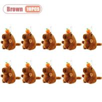 1-10Pcs Cartoon Capybara Plush Keychain Pendant Toy Doll Bag Charm Cute Desktop Car Decor Birthday Present brown