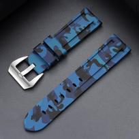20/22/24/26mm Stitching Sports Silicone Watchbands for Panerai Soft Comfortable Rubber Watch Strap Blue Black Brown Accessories 26mm gray