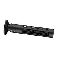 Mini Desktop Tower Fan Bladeless Vertical Electric Fan for Study Office Dorm USB Plug in 5V DC Type 2 black