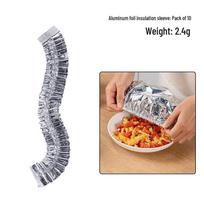 Food-Grade Aluminum Foil Insulated Thermal Bag with Fresh-Keeping Lid, Disposable for Dining and Kitchen Use gray