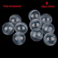 50 vnt Mini 32 Mm skaidraus plastiko kapsulės žaislo staigmenos kamuoliuko modelio dovana black