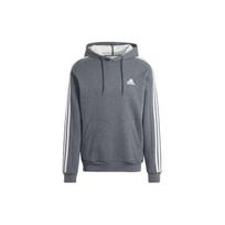 Adidas Essentials Fleece 3-Stripes Hoodie Vyriškas Džemperis su gobtuvu Tamsiai pilkas IJ6475 XL gray
