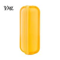 Sandwich Protector Food-grade Silicone Taco Holder, Flip-top Buckle Design Burrito Storage School Lunch Accessories Box, Leak-proof Food Handling Box geltona