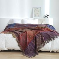 Bohemia Cotton Towel Blanket With Tassels, Bedspread On The Sofa Beds, Yarn Dyed, High Quality, 230*250 Cm Pad Cover 230x250cm gray