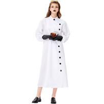 S-XXL Helovino Crazy Moters Mokslininkės Kostiumas, tas pats keistas Mokslininko ilgas paltas vyrams ir moterims M white