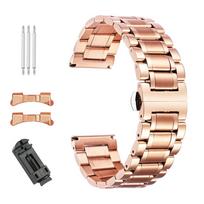Nerūdijančio plieno laikrodžio dirželis su greito atsegimo mechanizmu 12mm-24mm Universalūs metaliniai keičiami laikrodžio dirželiai Išmaniojo laikrodžio apyrankės Grandinėlės Tiesūs 14mm beige