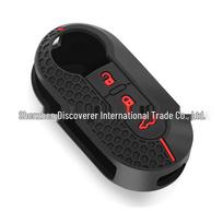 Silicone Key Case for Fiat 500L, Panda, Ducato & Compatible Peugeot/Citroen Models - Popular Accessory black