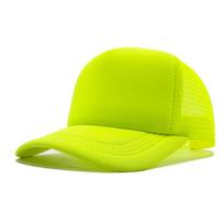 Premium Trucker Cap With Ventilation And Sunshade For Hiking And Casual Wear LimeGreen yellow