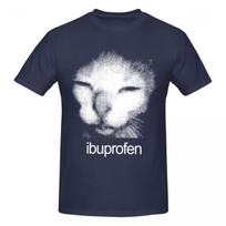 Unisex Cat Meme Ibuprofen Awesome T Shirt Vintage Cotton Shirt Unisex S gray