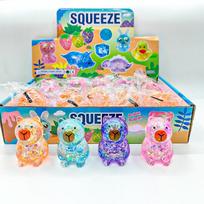 Kawaii Capybara Squishy Soft Glitter Gummy Squeeze Figure Fidget Sensory Anti Stress Relief Office Desk Gadget Novelty Gift blue