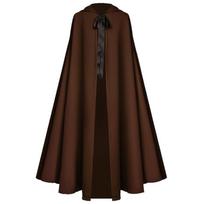 Viduramžiškas Mirties Dievo Cosplay apsiaustas su gobtuvu Helovinui, scenos pasirodymams M black