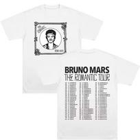 2026 The Romantic Tour Tee Bruno Mars New Date Tour T Shirts Y2K Aesthetic Streetwear Unisex Casual Cotton Comfort Fashion Tops 120 white