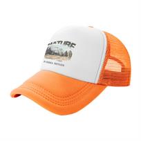 Sierra Nevada Nature Graphic Trucker Hat Adjustable Polyester Mesh Cap Casual Unisex One Size white
