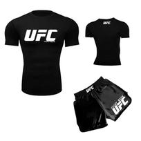 Martial Arts Training Suit Sanda Muay Thai Boxing UFC MMA Men Women Quick Dry Combat Sports Gym Wear XXXXL Recommended Height 180cm black