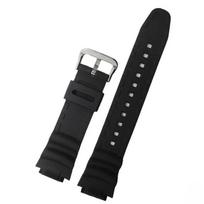 Guminis dirželis Casio AE-1200WH AQ-S810W MRW-200H laikrodžiams, nerūdijančio plieno sagtis, 18 mm pakaitinis dirželis, Casio AE-1000W laikrodžio priedai 18mm black