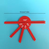 Math Teaching Aids, Angle Measurement Tools Geometric Angle Display Instruments Educational Learning Tools for Angle Recognition blue