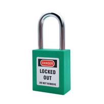 38mm Red Steel Shackle Loto Padlock Durable OSHA Security Lockout Key Unlock OEM Manufacturer (Green,Nylon shackle&KA) žalia