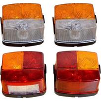APSMOTIV Front and rear Combination Lamp Light Set for Case IH, Deutz-Fahr 3223263R91, 83873C1, AL67208 12 V gray