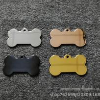 Stainless Steel Pet ID Tag with Laser Engraving for Cats & Dogs - Anti-Lost Pendant M (4.0*2.1 cm) sidabras