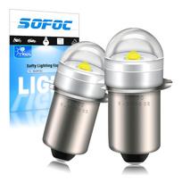 SOFOC P13.5S LED Torch Bulb 6-30V ACDC 6000K White Decorative Light DIY Indicator Lamp OutdoorBicycle Headlamp Maintenance Penlight (2pcs)