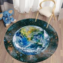 3D apvalūs kilimai svetainei Galaxy Space Grindų kilimėlio ploto kilimėliai vaikų kambariui Dekoratyviniai kilimai Virtuvės miegamojo kilimėliai 150cm x 150cm
