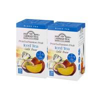 Ahmad Tea Water Infused Peach and Passion Fruit Iced Tea Bags 20 Bags x 2 Sets Easy 5-Minute Cold Brew Individual Packaging