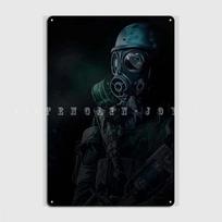 Metro Exodus Poster Metal Plaque Cinema Garage Party Decoration Wall Decor Tin Sign Poster 30x40cm(11.8x15.7inch) black
