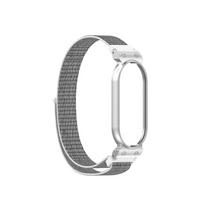 Nylon Watch Strap Metal Case for PLAUD NotePin  Ai Sweatproof Nylon Band Protective Cover Comfortable Wear gray