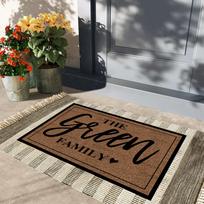 Personalized Family Name Doormat Rubber Floor Door Mat ize Wedding Rug tapis de prière personnalisé prénom 60cmx40cm gray