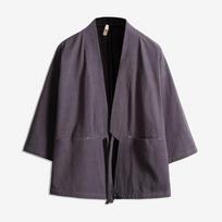 M-5XL Japanese Kimono Cardigan Men Cotton and Linen Male Samurai Costume Clothing Chinese Hanfu Streetwear Jacket S pilka