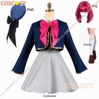 Anime Oshi No Ko Ruby Hoshino Kana Arima Cosplay Kostiumas Mėlynas Mokyklos Uniformos Renginys Karnavalo Kostiumas Pilnas Rinkinys Ruby Cosplay XXXL black
