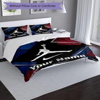 3 vnt. individualizuotas pavadinimas Air Jordan Flight spausdintas patalynės komplektas Užsegamas užvalkalas apima 1 užvalkalą ant antklodės ir 2 užvalkalus pagalvėms, minkštas ir patogus visais sezonais 230cmx220cm