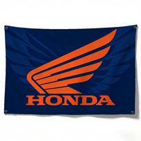 Motociklo HONDA Dekoratyvinė Vėliava Atspari Vandeniui ir Išblukimui Poliesterio Vidaus ir Lauko Kabinama Vėliava (as the picture,60x110cm) red