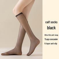 Women's Summer Invisible Anti-Snag Thigh-High Crystal Stockings gray