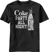 Coca Cola Coke Party All Night unisex Black T-Shirt New M įvairiaspalvis