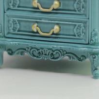 1Pc Dollhouse Miniature Simulation Bedroom Bedside Table Model Diy Accessories Doll House Decor gray