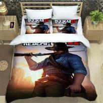 Red Dead Redemption Bedding Set 3D Printing Home Decoration Game Pillowcase Quilt Cover Cute Gift To Family and Friends EU Single 135*200cm/53x79in 3pcs